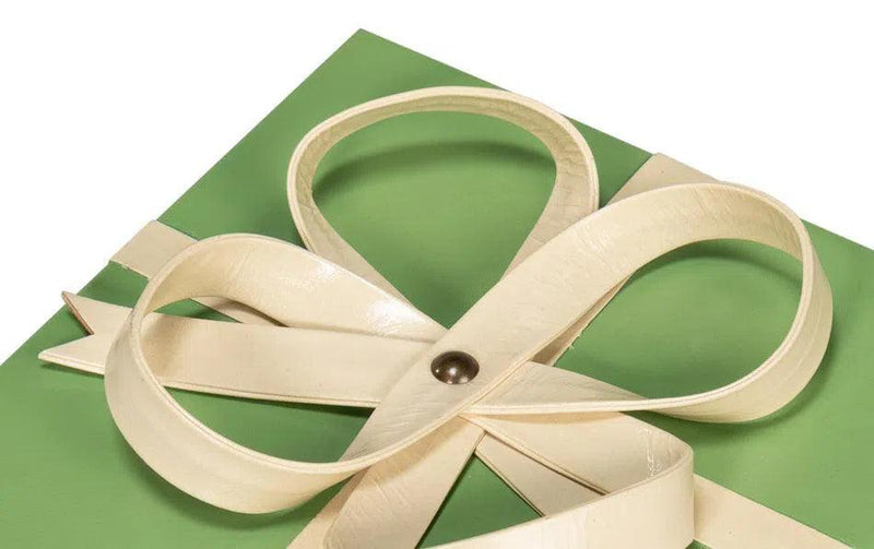 Ferrell Leather and Mdf Green Holiday Boxes Set of 3 Boxes & Bowls LOOMLAN By Sarreid