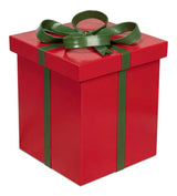 Ferrell Leather and Mdf Red Holiday Boxes Set of 3 Boxes & Bowls LOOMLAN By Sarreid