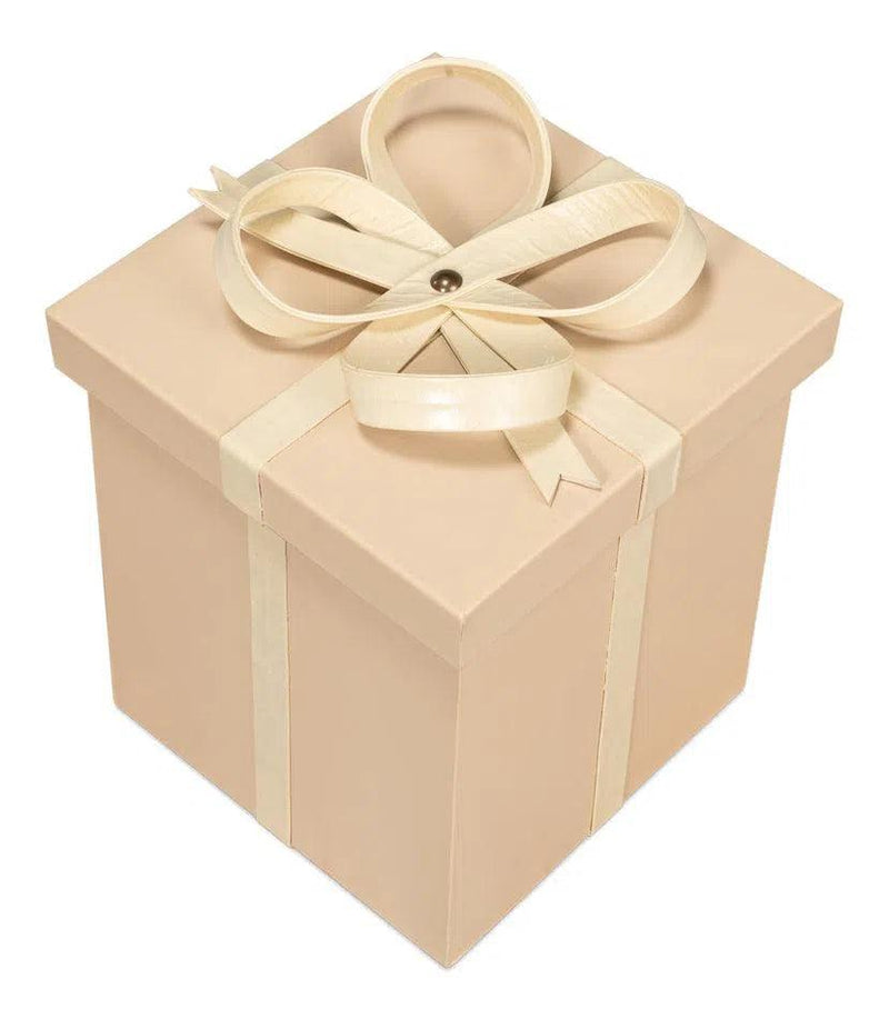 Ferrell Leather and Mdf Taupe Holiday Boxes Set of 3 Boxes & Bowls LOOMLAN By Sarreid