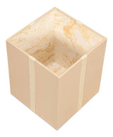 Ferrell Leather and Mdf Taupe Holiday Boxes Set of 3 Boxes & Bowls LOOMLAN By Sarreid