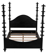 Ferret Black Wooden Bed Frame Beds LOOMLAN By Noir