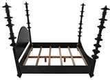 Ferret Black Wooden Bed Frame Beds LOOMLAN By Noir