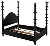 Ferret Black Wooden Bed Frame Beds LOOMLAN By Noir