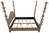 Ferrett Brown Wooden Bed Frame Beds LOOMLAN By Noir