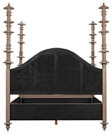 Ferrett Brown Wooden Bed Frame Beds LOOMLAN By Noir