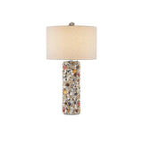 Festoon Wood and Iron Multicolor Table Lamp Table Lamps LOOMLAN By Currey & Co