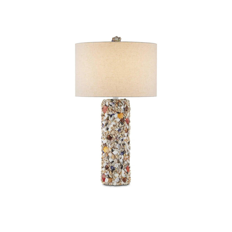 Festoon Wood and Iron Multicolor Table Lamp Table Lamps LOOMLAN By Currey & Co