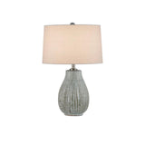 Fidella Ceramic Grey Table Lamp Table Lamps LOOMLAN By Currey & Co