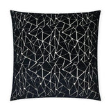 Finale Black Abstract Geometric Black Large Throw Pillow With Insert Throw Pillows LOOMLAN By D.V. Kap