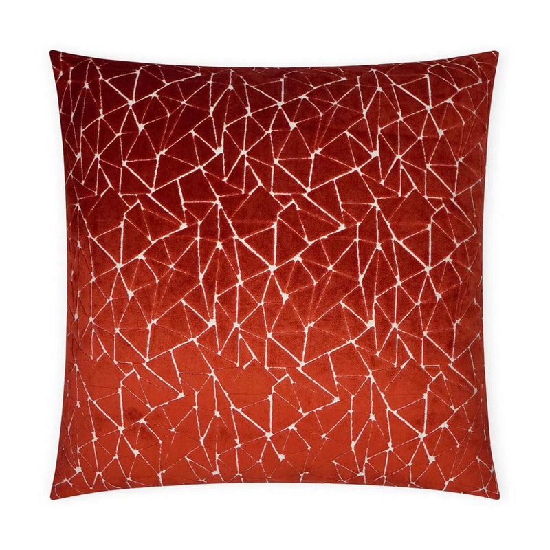 Finale Garnet Abstract Geometric Red Large Throw Pillow With Insert Throw Pillows LOOMLAN By D.V. Kap