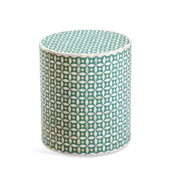 Finch MDF and Resin Green Round Accent Table Side Tables LOOMLAN By Bassett Mirror