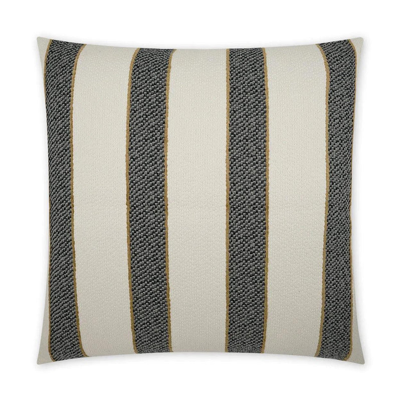 Fineman Global Stripes Ivory Large Throw Pillow With Insert Throw Pillows LOOMLAN By D.V. Kap