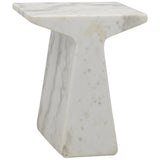 Finn Marble White Square Side Table Side Tables LOOMLAN By Noir