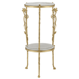 Fiore Marble Accent Table Side Tables LOOMLAN By Currey & Co