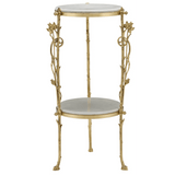 Fiore Marble Accent Table Side Tables LOOMLAN By Currey & Co