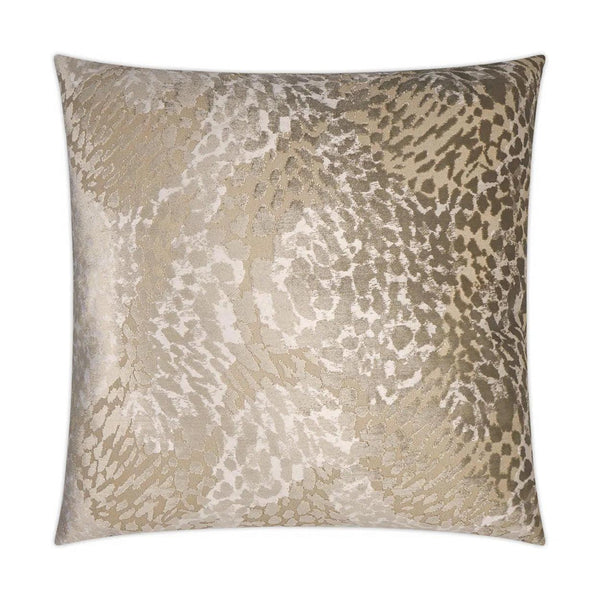 Flirty Gilt Glam Animal Gold Tan Taupe Large Throw Pillow With Insert Throw Pillows LOOMLAN By D.V. Kap