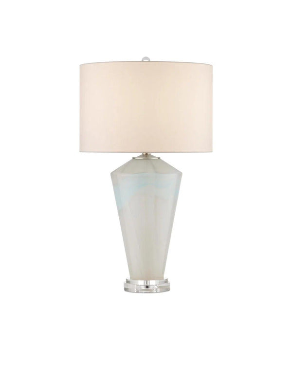 Floating Cloud Glass and Metal Grey Table Lamp Table Lamps LOOMLAN By Currey & Co