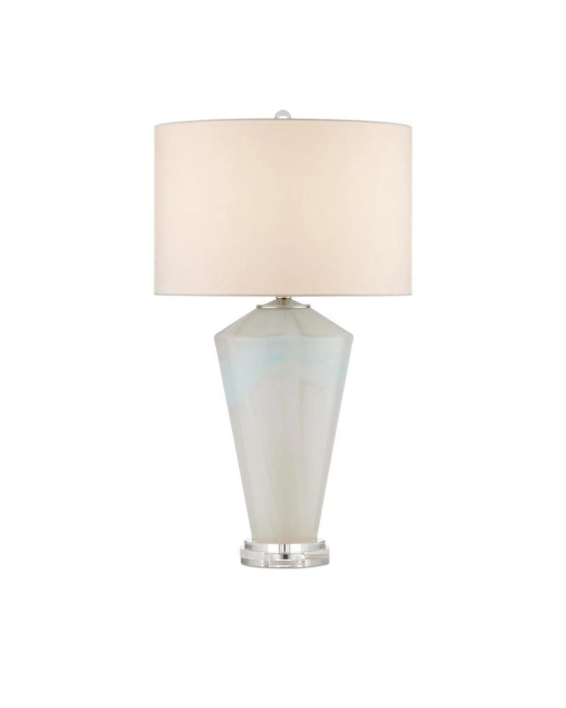 Floating Cloud Glass and Metal Grey Table Lamp Table Lamps LOOMLAN By Currey & Co