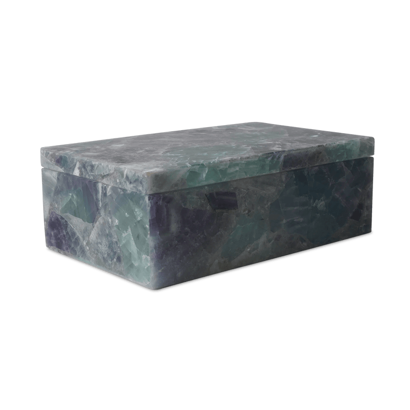 Fluorite Stone Box Boxes & Bowls LOOMLAN By Currey & Co