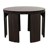 Fluted Side Table, Pale with Light Brown Trim Side Tables LOOMLAN By Noir