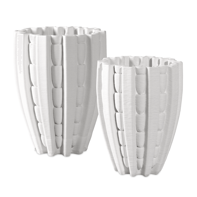 Fluted Small Vase Vases & Jars LOOMLAN By Currey & Co