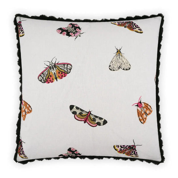 Flutter White Throw Pillow With Insert Throw Pillows LOOMLAN By D.V. Kap