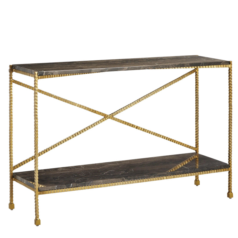 Flying Gold Console Table Console Tables LOOMLAN By Currey & Co