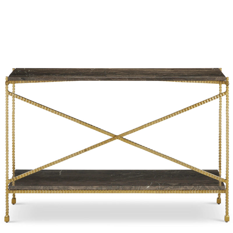 Flying Gold Console Table Console Tables LOOMLAN By Currey & Co