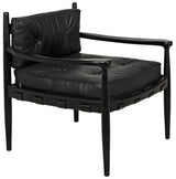 Fogel Wood Black Lounge Chair Accent Chairs LOOMLAN By Noir