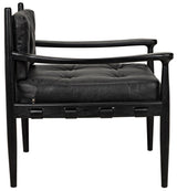 Fogel Wood Black Lounge Chair Accent Chairs LOOMLAN By Noir