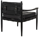 Fogel Wood Black Lounge Chair Accent Chairs LOOMLAN By Noir