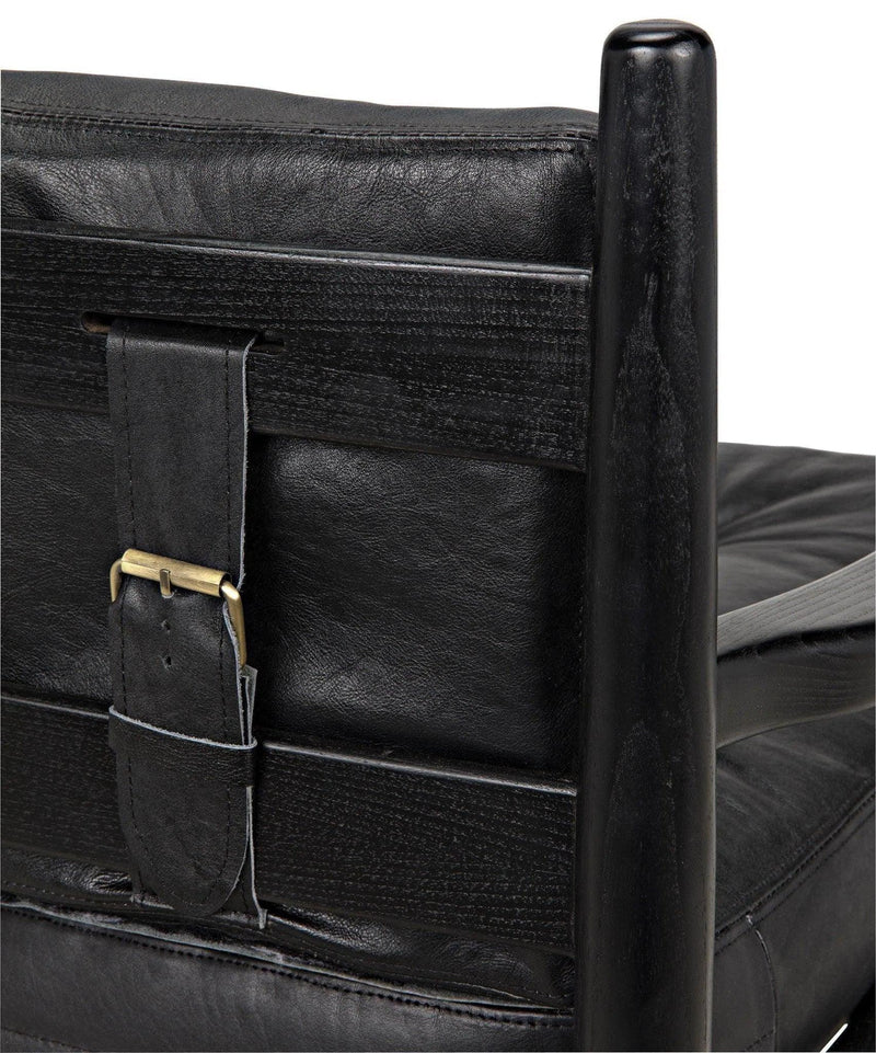 Fogel Wood Black Lounge Chair Accent Chairs LOOMLAN By Noir