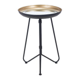 Foley Accent Table Gold & Black Side Tables LOOMLAN By Zuo Modern