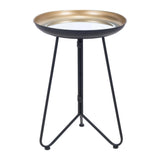 Foley Accent Table Gold & Black Side Tables LOOMLAN By Zuo Modern