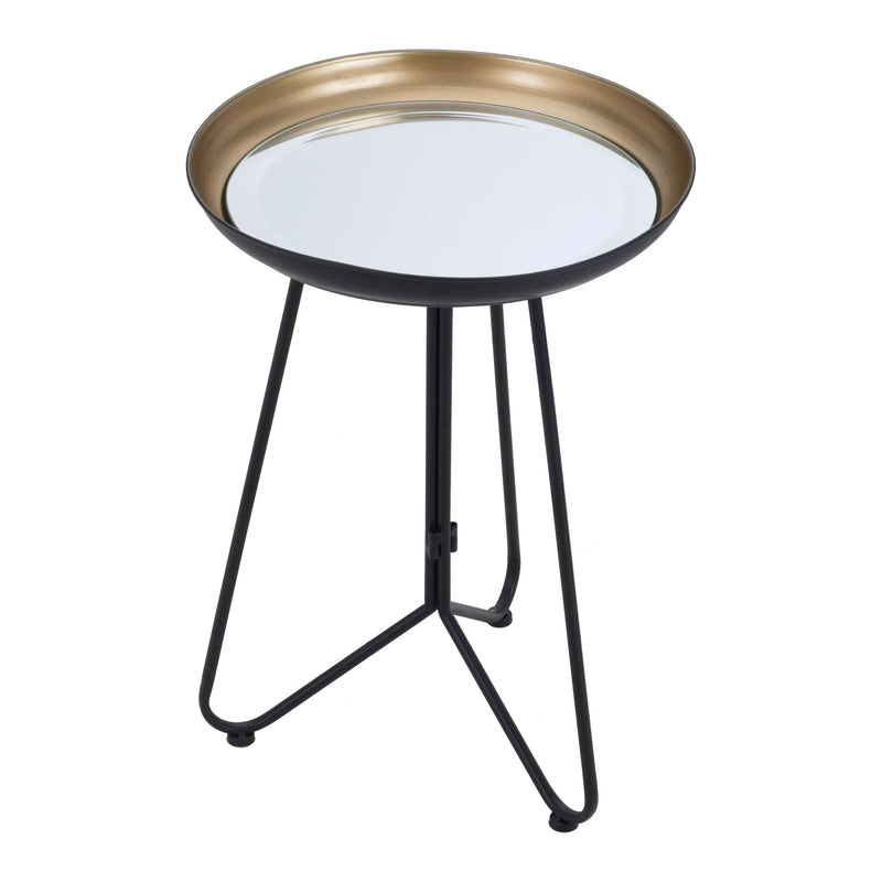 Foley Accent Table Gold & Black Side Tables LOOMLAN By Zuo Modern