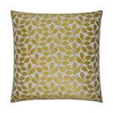 Foliage Gold Throw Pillow With Insert Throw Pillows LOOMLAN By D.V. Kap