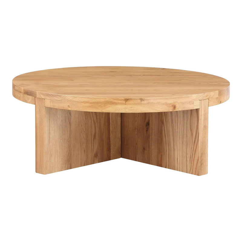 Folke Wood Round Coffee Table Coffee Tables LOOMLAN By Moe's Home