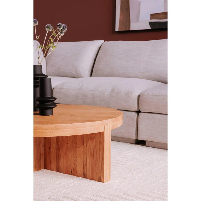 Folke Wood Round Coffee Table Coffee Tables LOOMLAN By Moe's Home