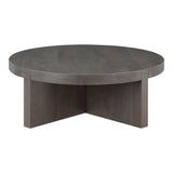 Folke Wood Round Coffee Table Coffee Tables LOOMLAN By Moe's Home