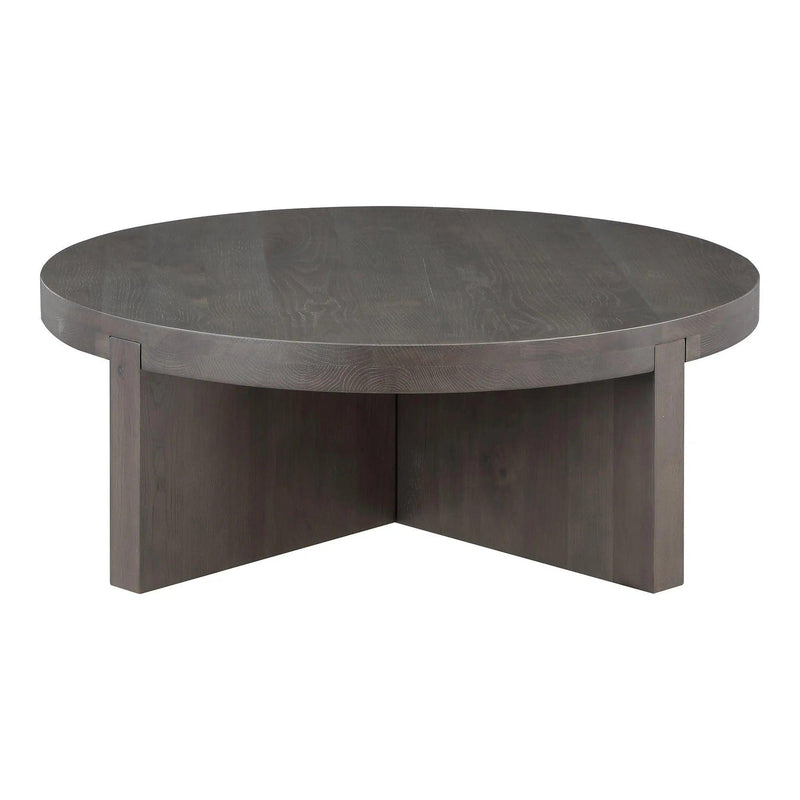 Folke Wood Round Coffee Table Coffee Tables LOOMLAN By Moe's Home