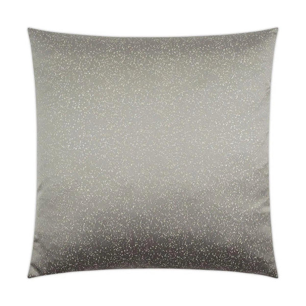 Folly Platinum Glam Solid Grey Large Throw Pillow With Insert Throw Pillows LOOMLAN By D.V. Kap