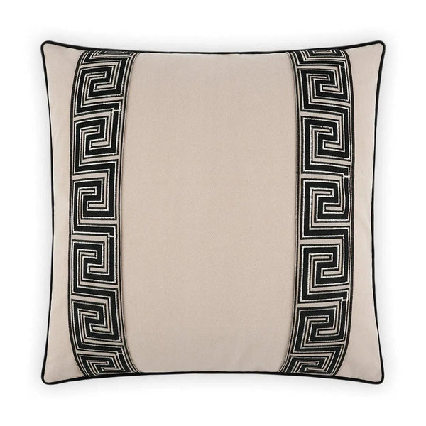 Fontanelle Ebony Black Throw Pillow With Insert Throw Pillows LOOMLAN By D.V. Kap