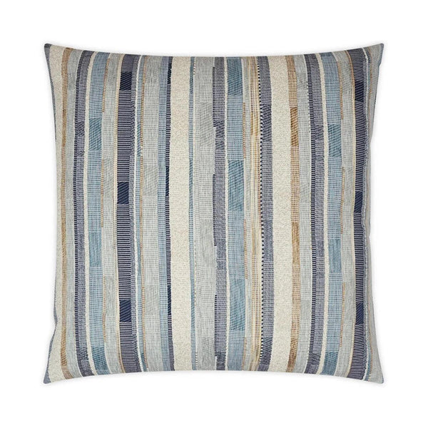 Forbode Stripes Mist Large Throw Pillow With Insert Throw Pillows LOOMLAN By D.V. Kap