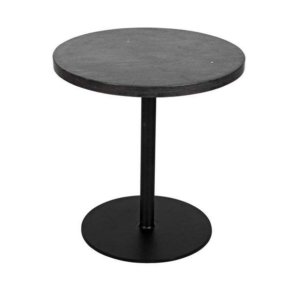 Ford Steel and Marble Low Round Side Table Side Tables LOOMLAN By Noir