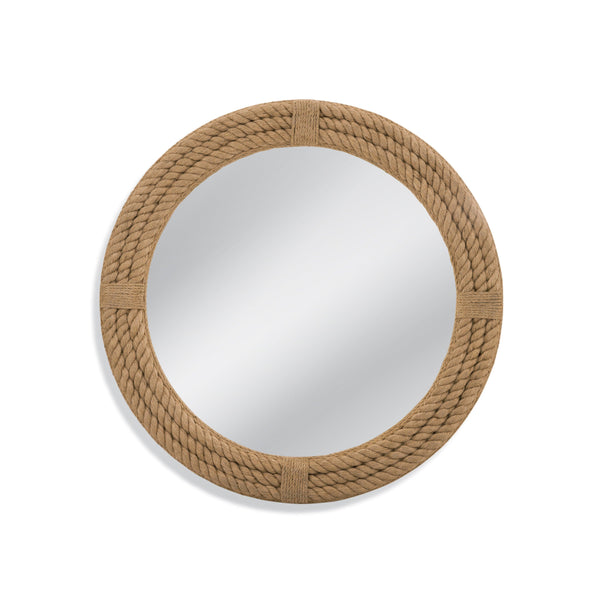 Forecabin Rope and MDF Brown Wall Mirror Wall Mirrors LOOMLAN By Bassett Mirror