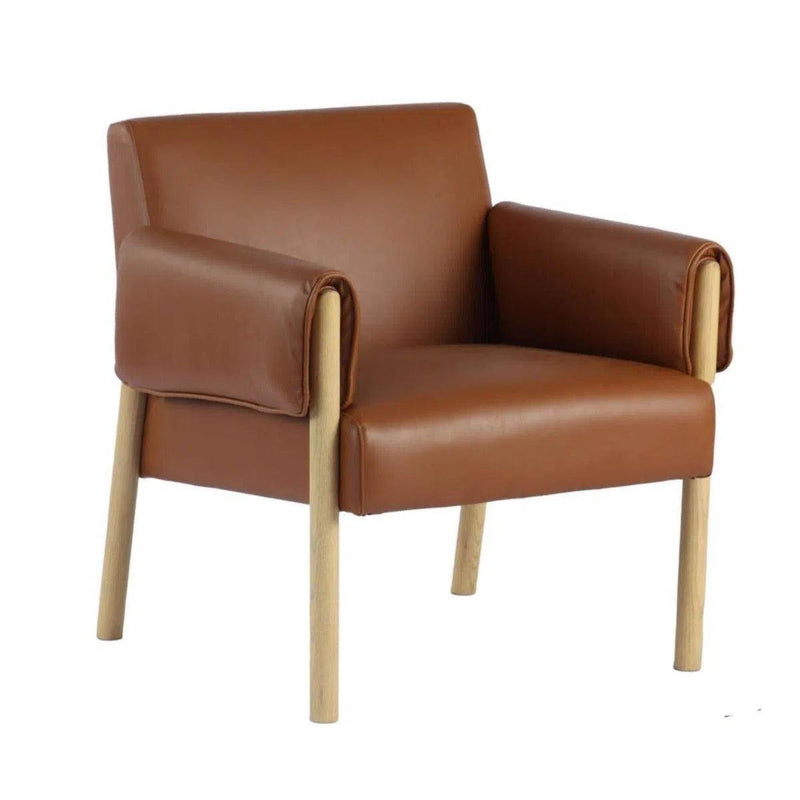 Forest Saddle Leather Accent Chair Accent Chairs LOOMLAN By LH Imports