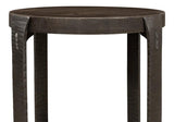 Forged Slats Side Table Grey Moleskin Finish Side Tables LOOMLAN By Sarreid