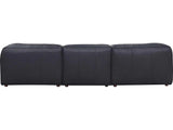 Form Black Leather Convertible Modular Sectional Couch 4PC Lounge Sectional Modular Sofas LOOMLAN By Moe's Home