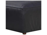 Form Black Leather Ottoman Modular Component Convertible Leather Sectional Modular Components LOOMLAN By Moe's Home