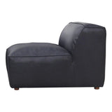 Form Black Leather Slipper Chair Modular Component Convertible Leather Sectional Modular Components LOOMLAN By Moe's Home